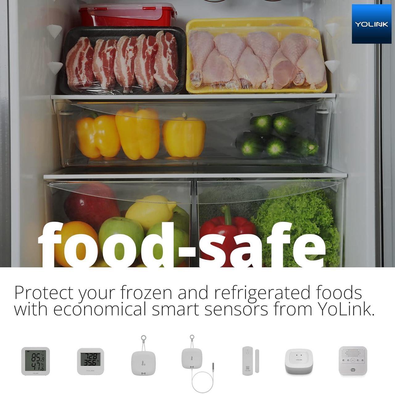 Alt view image 4 of 7 - Smart Wireless Temperature Sensor/Humidity Sensor Wide Range (-22 to 158 Degrees) for Freezer Fridge Monitoring Pet Cage/Tank Monitoring, Smartphone Alerts, Compatible with Alexa IFTTT - Hub Included