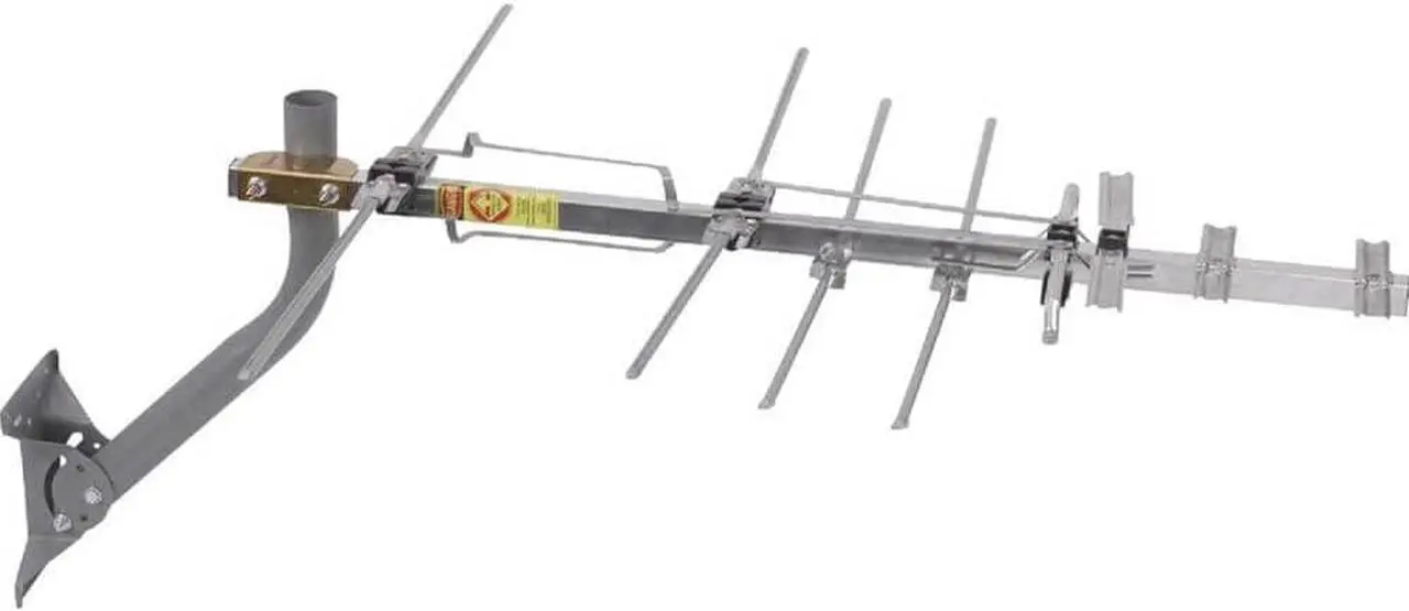 Main image of Compact Outdoor or Attic Yagi TV Antenna - Long Range Digital OTA Antenna for Clear Reception, NexGenTV Compatible, Supports 4K/8K 1080p TVs, Silver Color