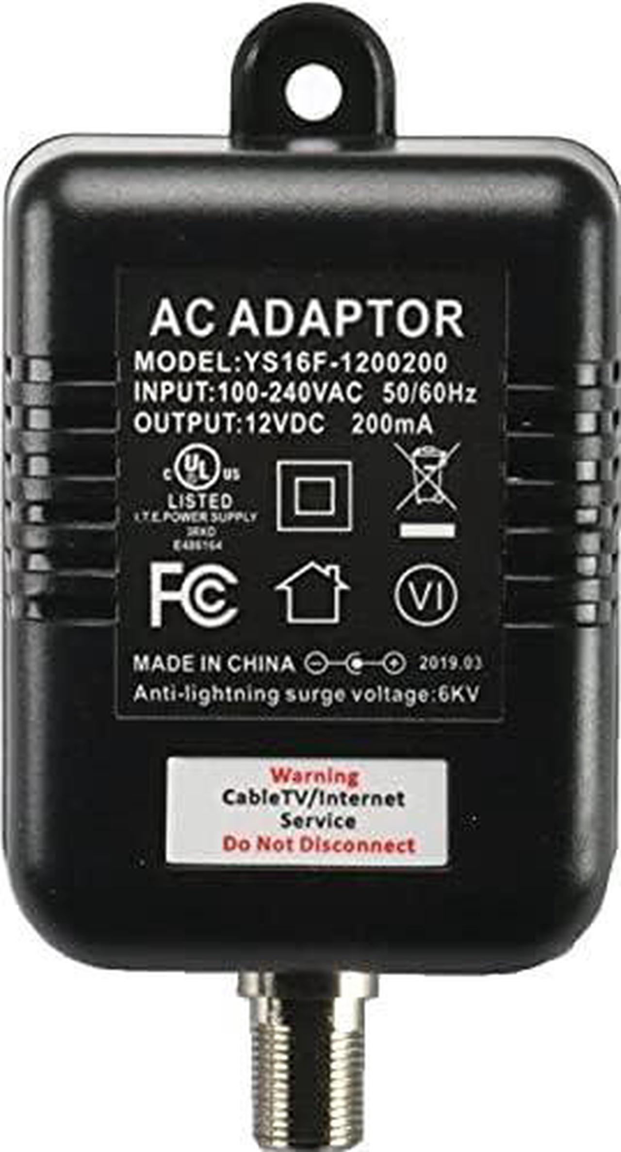 Alt view image 3 of 7 - 4-Port Cable TV/Antenna/HDTV/Internet Digital Signal Amplifier/Booster/Splitter with Passive Return, Coax Cable, F59 Terminators (Antronix MRA4-8)