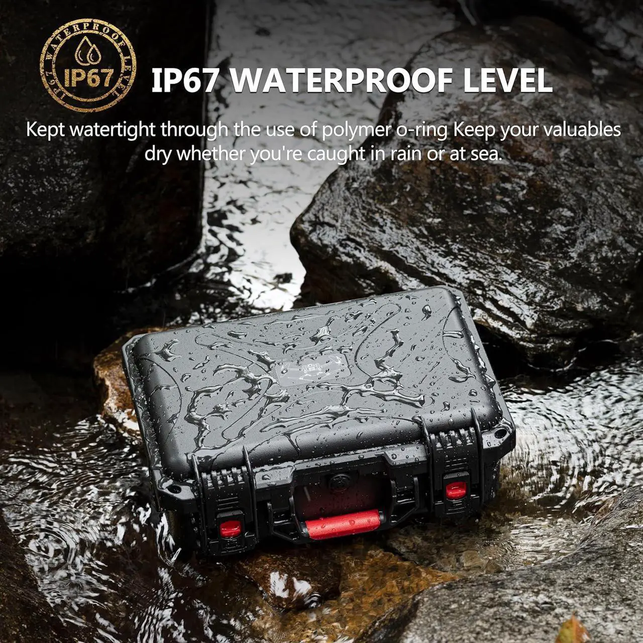 Alt view image 4 of 7 - Mini 4 Pro Waterproof Hard Case - Secure Carrying Bag for DJI Mini 4 Pro Fly More Combo Drone Accessories - Sturdy and Water-Resistant Storage for DJI RC 2/RC-N2