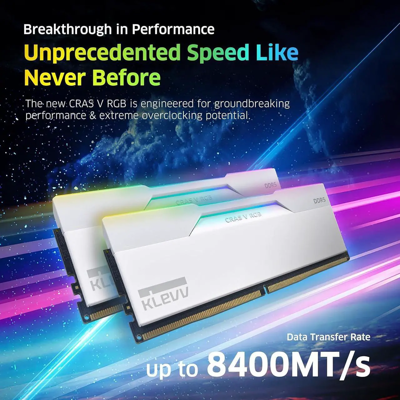 Alt view image 3 of 7 - CRAS V RGB DDR5 32GB (2x16GB) 6400MHz CL32 A-DIE 1.35V Gaming Desktop Ram Memory SK Hynix Chip XMP 3.0 /  Expo Ready - White (KD5AGUA80-64A320J)