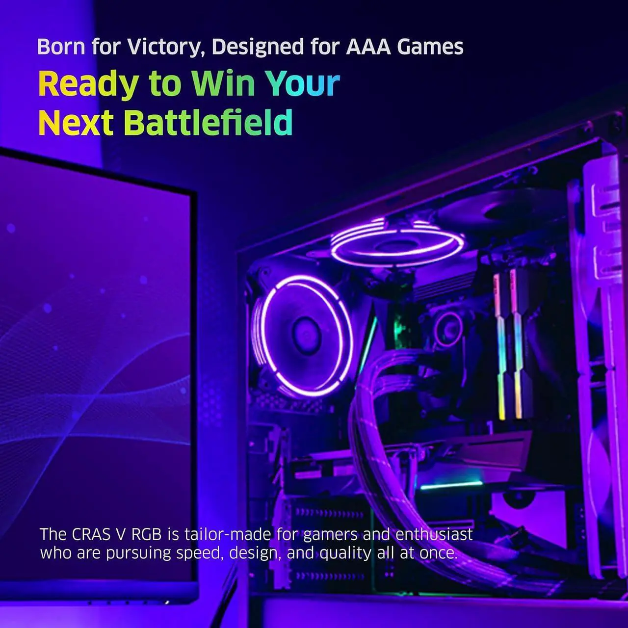 Alt view image 7 of 7 - CRAS V RGB DDR5 32GB (2x16GB) 6400MHz CL32 A-DIE 1.35V Gaming Desktop Ram Memory SK Hynix Chip XMP 3.0 /  Expo Ready - White (KD5AGUA80-64A320J)