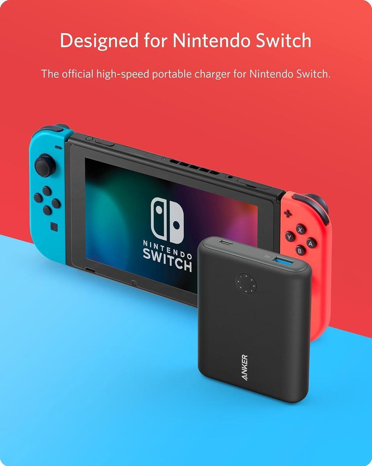 Alt view image 2 of 7 - PowerCore 13400 Nintendo Switch Edition, The Official 13400mAh Portable Charger for Nintendo Switch, for use with iPhone X/8, USB-C MacBooks, and More