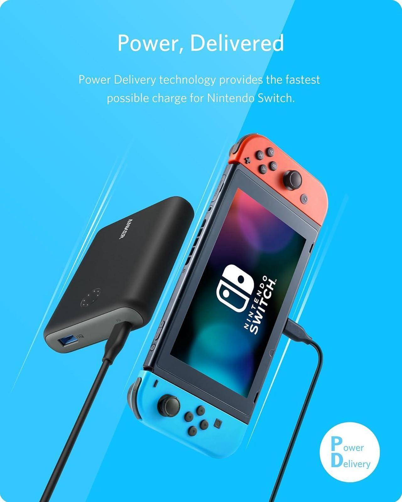 Alt view image 3 of 7 - PowerCore 13400 Nintendo Switch Edition, The Official 13400mAh Portable Charger for Nintendo Switch, for use with iPhone X/8, USB-C MacBooks, and More