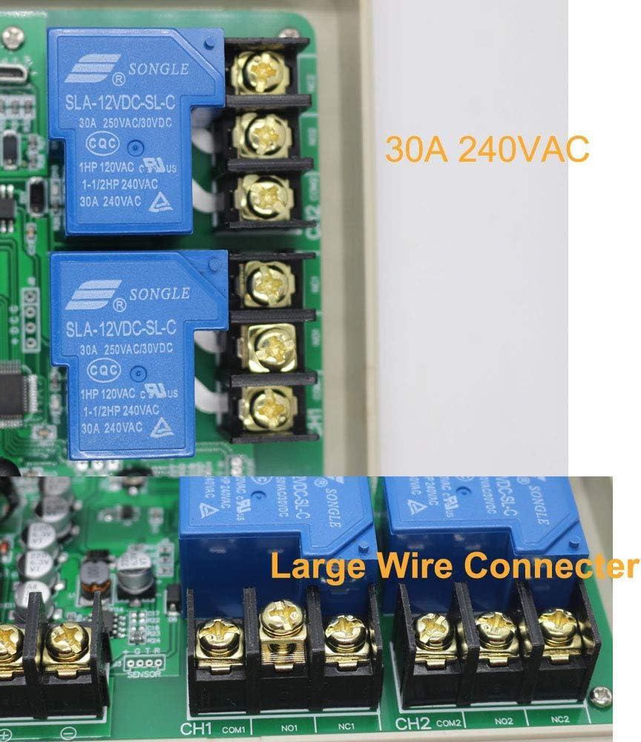 Alt view image 4 of 7 - KT-G3-A USA 4G GSM AUTO Relay Switch 12V Solenoid Remote Control Box Wireless Gate Opener 2CH Output HOG Trap Aircraft Pre-Heater System 30A Relay Contact(for AT&T and T-Mobile Volte 2022 New)