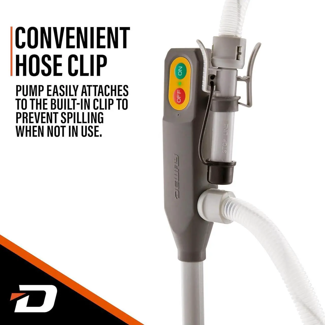 Alt view image 4 of 7 - Battery-Powered Stick Fuel Transfer Pump with Auto-Stop Nozzle and Beep Function, Fast 3.2GPM Flow Rate & 51 Clear Hose | Fits Most Gas Cans for Pumping Gasoline, Diesel & Non-Potable Water