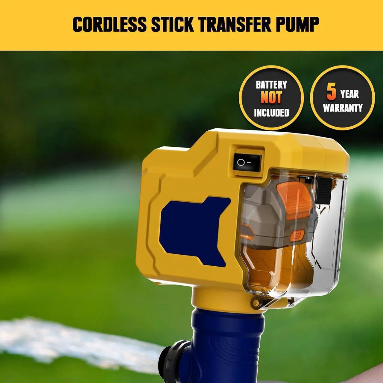 Alt view image 2 of 7 - Cordless Stick Water Transfer Pump Compatible with Dewalt 20V Battery, 720GPH Brushless Deep Well Submersible Pump, Portable Sump Pump Stick Utility Pump for Pool Garden Pond (Tool Only)