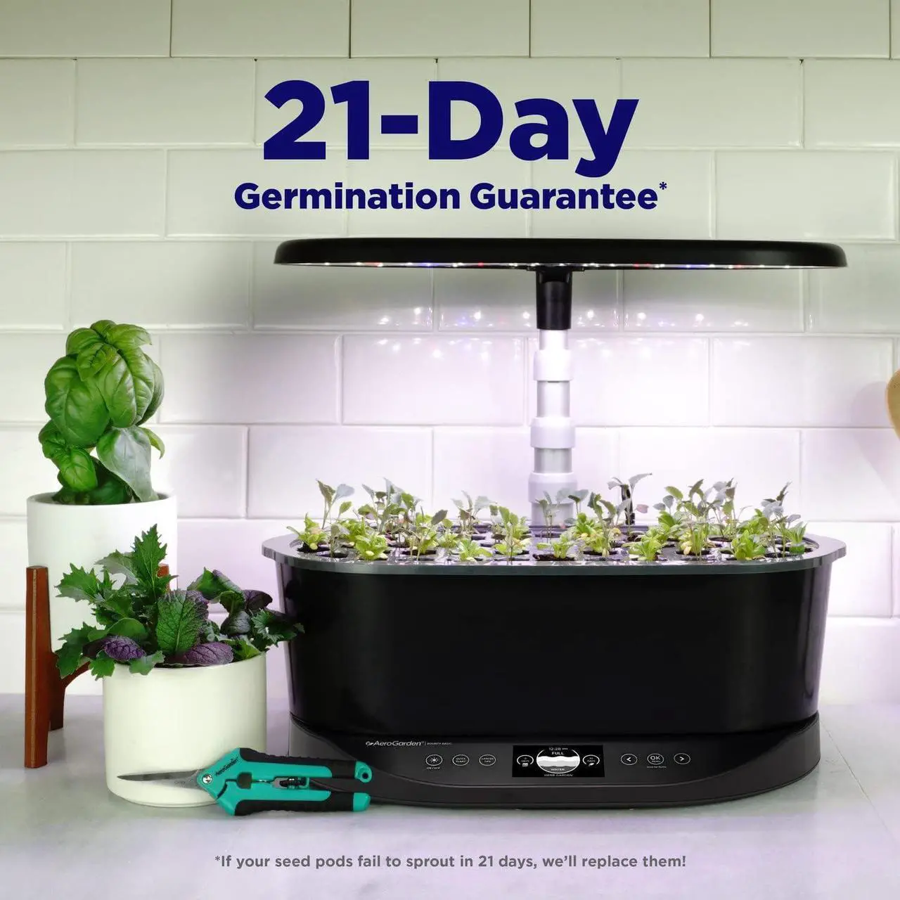 Alt view image 3 of 7 - Indoor Garden with LED Grow Light, Black