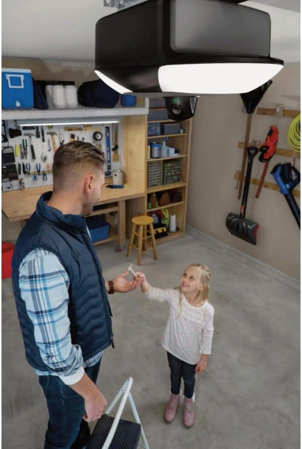Alt view image 6 of 6 - B6753T Smart Garage Door Opener, Video Streaming & Advanced Corner LED Lighting-myQ Smartphone Controlled-Ultra Quiet, Strong Belt Drive & MAX Lifting Power