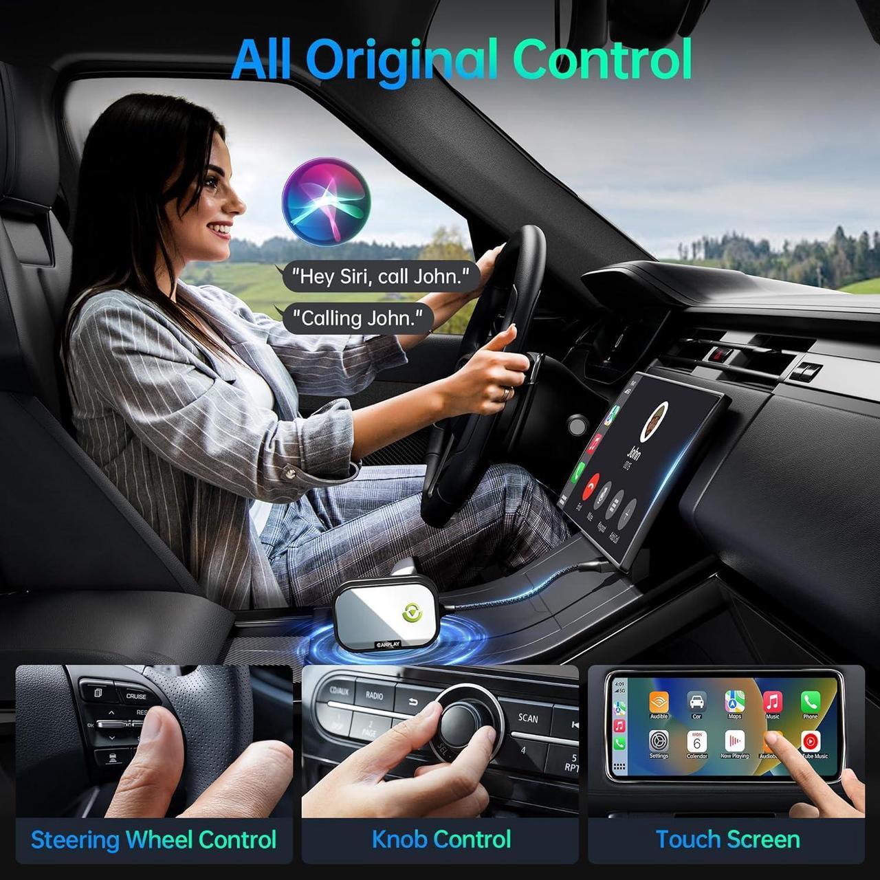 Alt view image 4 of 7 - Wireless CarPlay Adapter for  iPhone, Converts Factory Wired CarPlay to Wireless CarPlay 2024 Upgrade Plug & Play Auto Connect Fast Easy Use for Cars from 2015 & iPhone iOS 10+ Black