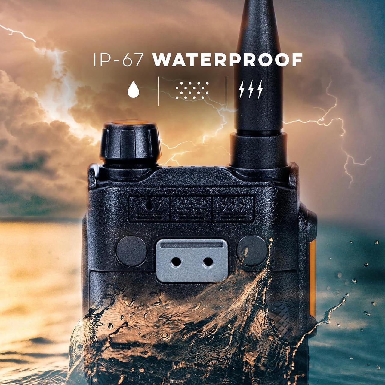 Alt view image 3 of 7 - UV-PRO IP67 Dual Band VHF/UHF Two-Way Radio - APRS, Bluetooth, GPS, Text Messaging, Aviation Band Scanner, NOAA Weather Alerts, USB-C Rechargeable Battery