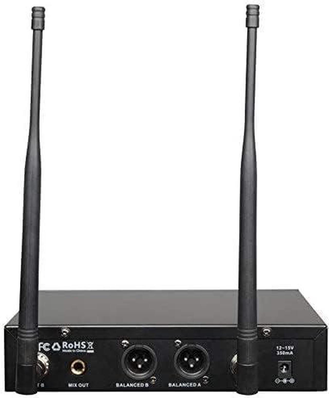 Alt view image 7 of 7 - 200-Channel Wireless Lavalier Microphone, Dual UHF Bodypack Cordless Lavalier Mic System Set, Auto Scan, Long Range 200-240Ft, 16 Hours Use Ideal for Speaking, Classroom 2023 333B