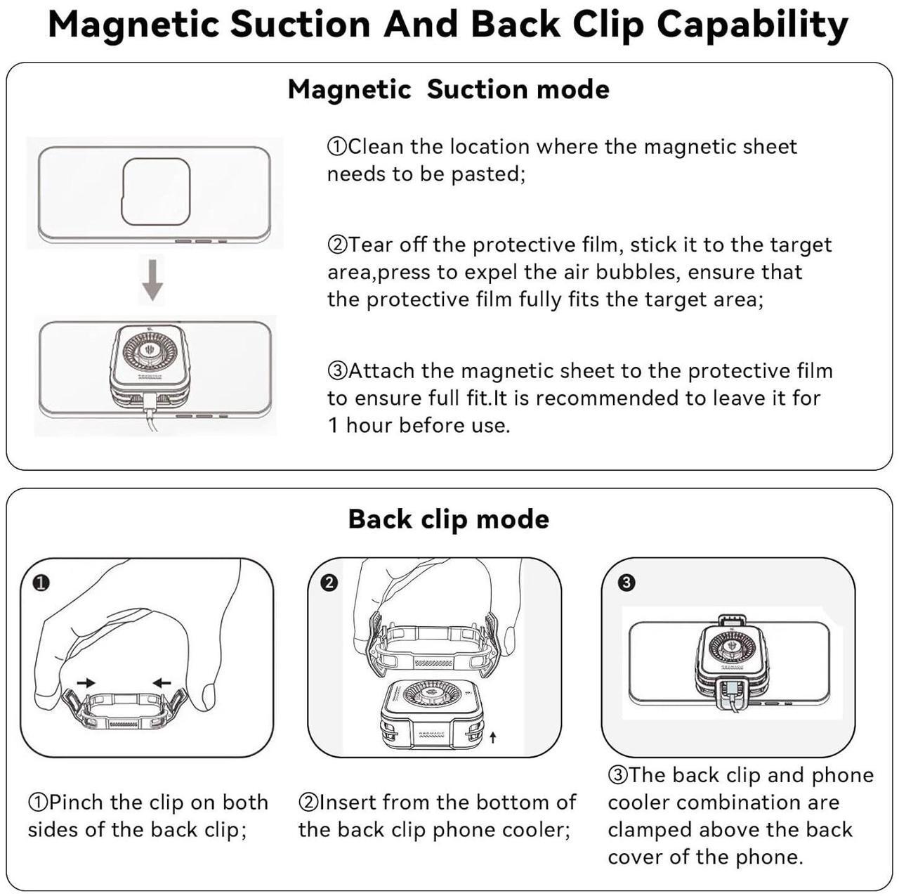 Alt view image 5 of 7 - RedMagic Magnetic Cell Phone Cooler 5 Pro with Clip, Cellphone Radiator Fan for Phone with RGB LED Semiconductor Heatsink Cooling 36W Mobile Phone Cooling Fan for Phone Gaming, Live Streaming