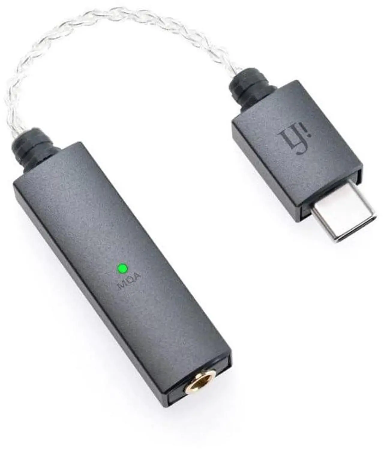 Alt view image 2 of 3 - Portable DAC & Headphone Amplifier - USB-C to 3.5mm Adapter - Improve Sound from Any Device - Gold-Plated 3.5mm Headphone Socket  Supports Hi-Resolution 32-bit/384kHz/DSD256/MQA