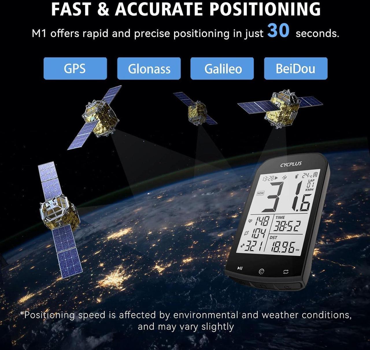 Alt view image 4 of 7 - GPS Wireless Bike Computer, Cycling Computer GPS with Bluetooth/ANT+, Bike Speedometer with 2.9" LCD Screen, Auto Backlight IPX6 Waterproof (New Upgraded)