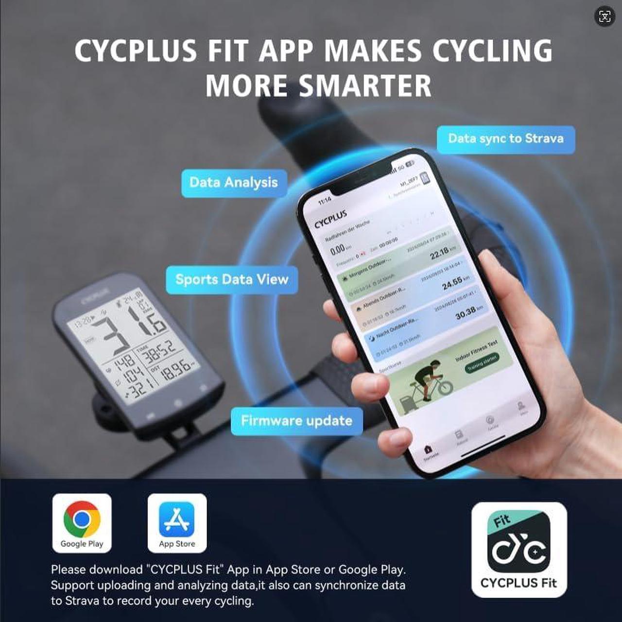 Alt view image 6 of 7 - GPS Wireless Bike Computer, Cycling Computer GPS with Bluetooth/ANT+, Bike Speedometer with 2.9" LCD Screen, Auto Backlight IPX6 Waterproof (New Upgraded)