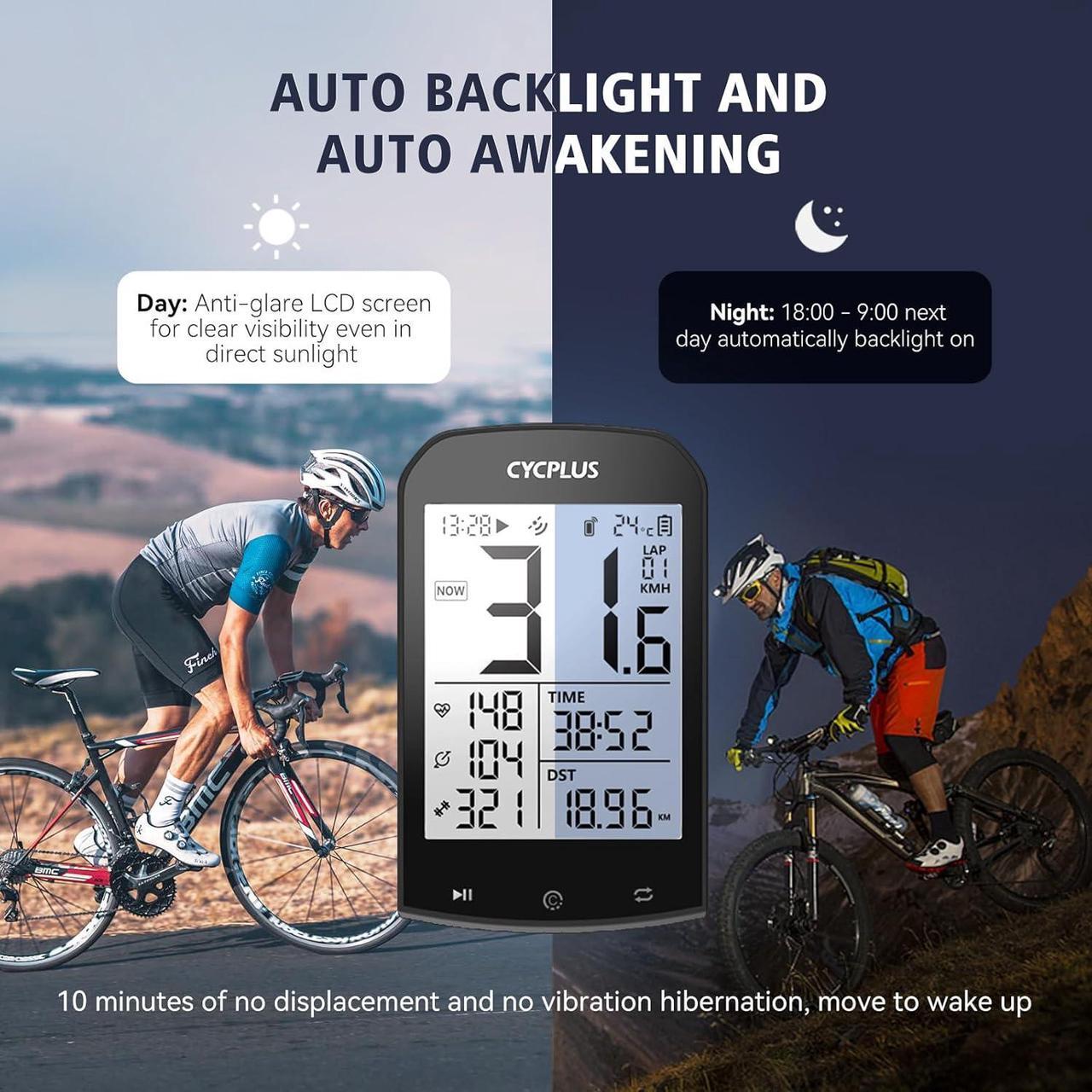Alt view image 5 of 7 - GPS Wireless Bike Computer, Cycling Computer GPS with Bluetooth/ANT+, Bike Speedometer with 2.9" LCD Screen, Auto Backlight IPX6 Waterproof (New Upgraded)