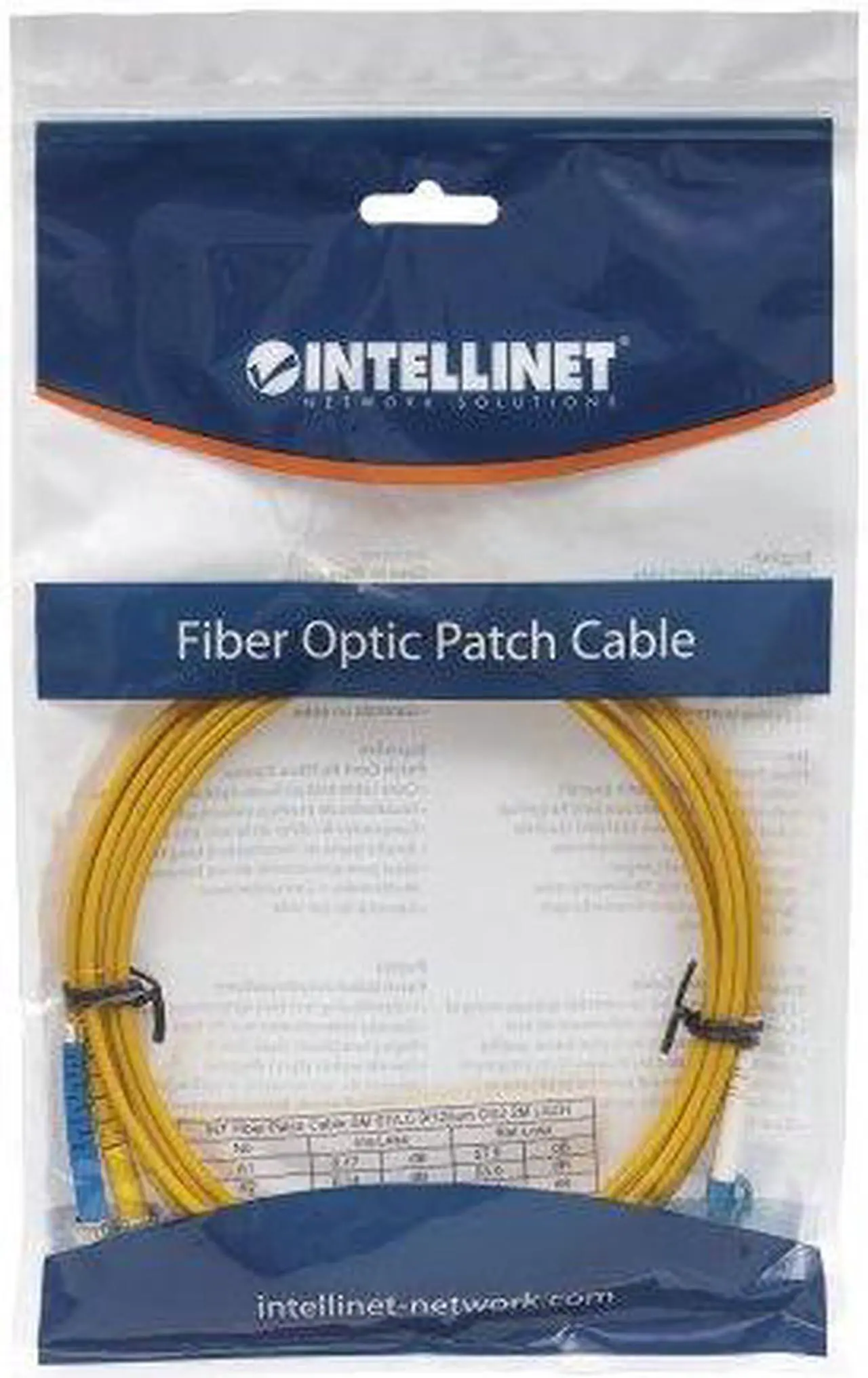 Alt view image 8 of 8 - Intellinet Fiber Optic Patch Cable, Duplex, Single-Mode, LC/ST, 9/125 Âµm, OS2, 2.0 m (7.0 ft.), Yellow