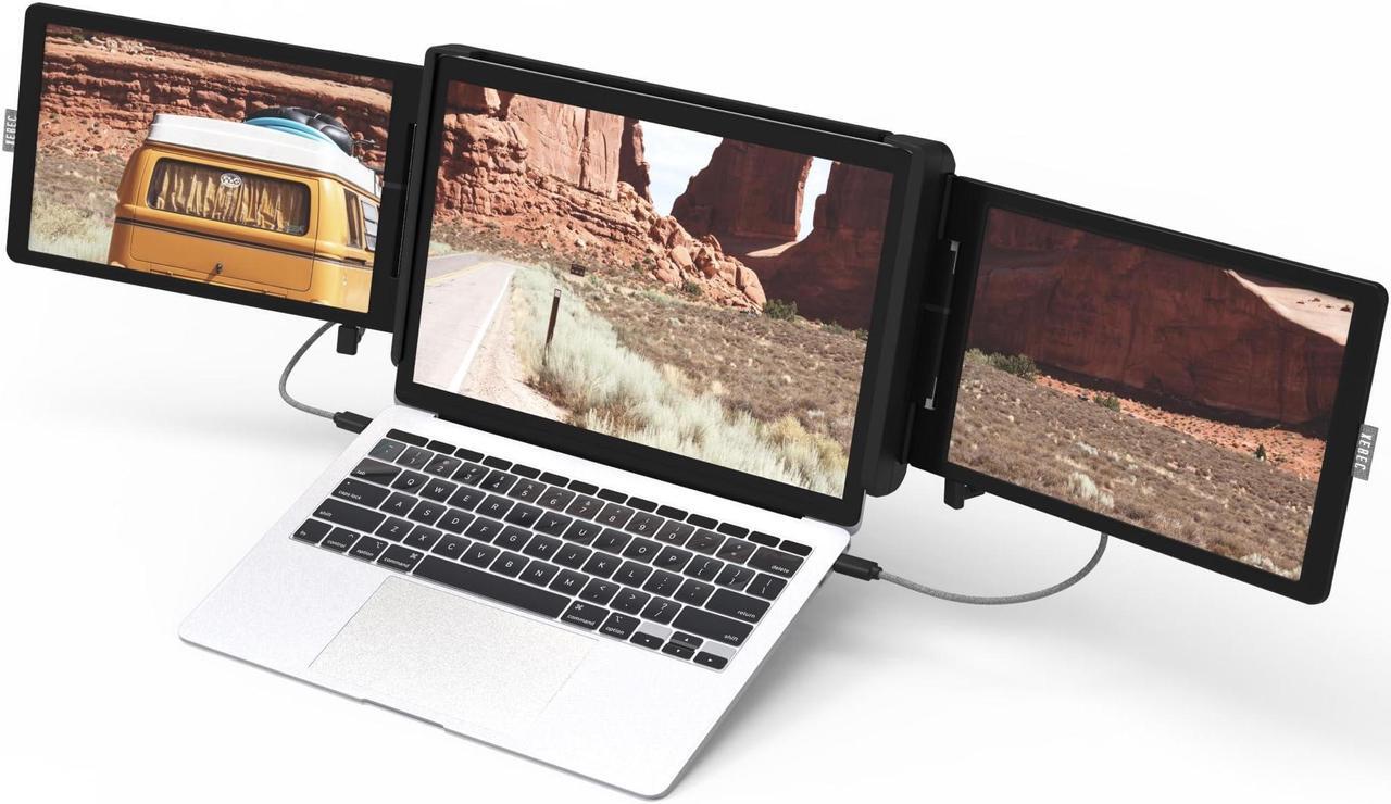 Main image of Xebec Tri-Screen 2 + AirStand Bundle | Triple Laptop Monitor Extender (10.1" Full HD) | Portable Screen Setup for Mac, PC & Chromebook