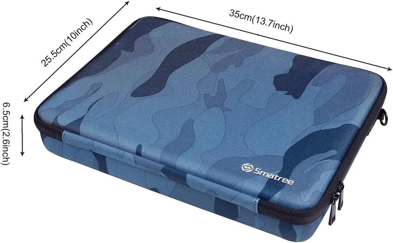 Alt view image 3 of 5 - Smatree Hard EVA Laptop Shoulder Bag for 14.2 inch MacBook Pro M4/M3/M2 2024/2023/2021/A2918/A2992/A2779/A2442,13.6 inch MacBook Air 2024/2022/A3313,14 inch MacBook Pro/Air Organizer Bag(Navy Blue)