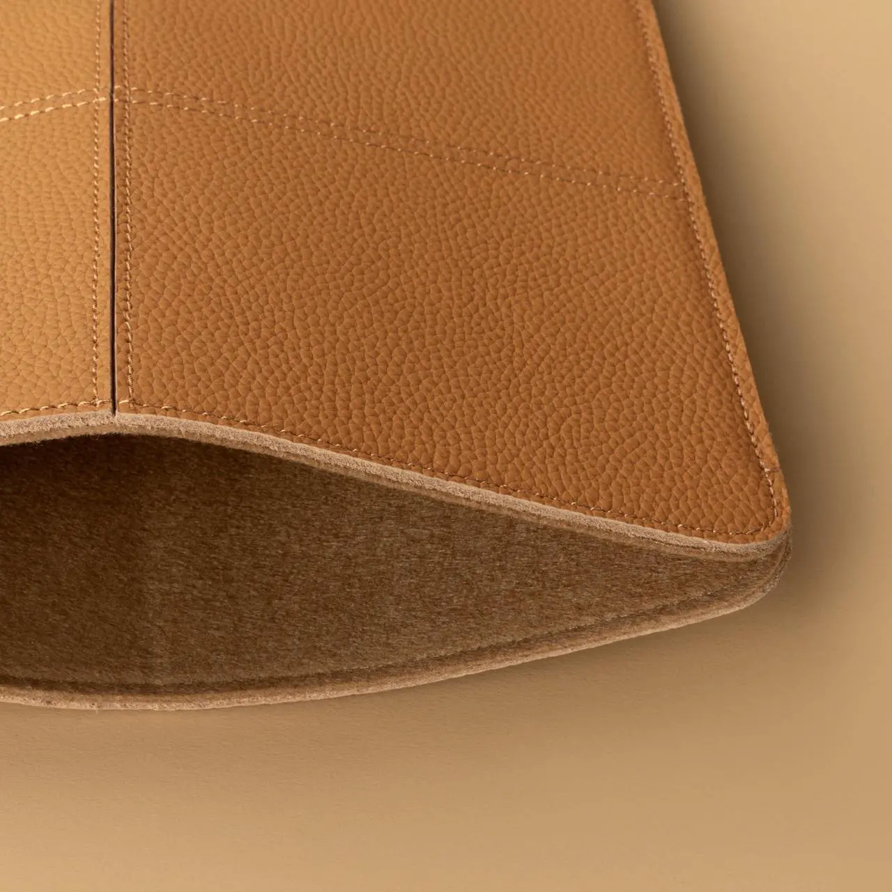 Alt view image 4 of 5 - Comfyable Laptop Sleeve 13 Inch Precisely Compatible with MacBook Air M4 M3 2025 & MacBook Pro M2 M1 2022, Genuine Leather Protective Case Cover, Biscuit Brown