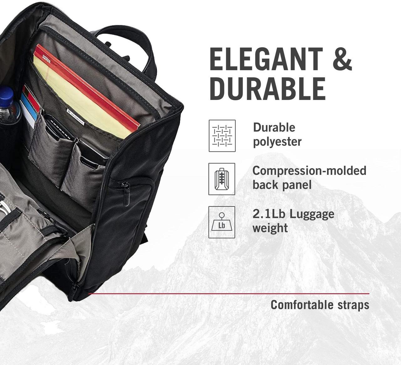 Alt view image 5 of 5 - Victorinox Altmont Professional Fliptop Laptop Backpack - Tablet & Laptop Bag for Travel Accessories - Computer Backpack Includes Sleek Organizer - 26 Liters, Black