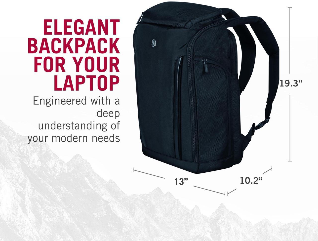Alt view image 3 of 5 - Victorinox Altmont Professional Fliptop Laptop Backpack - Tablet & Laptop Bag for Travel Accessories - Computer Backpack Includes Sleek Organizer - 26 Liters, Black