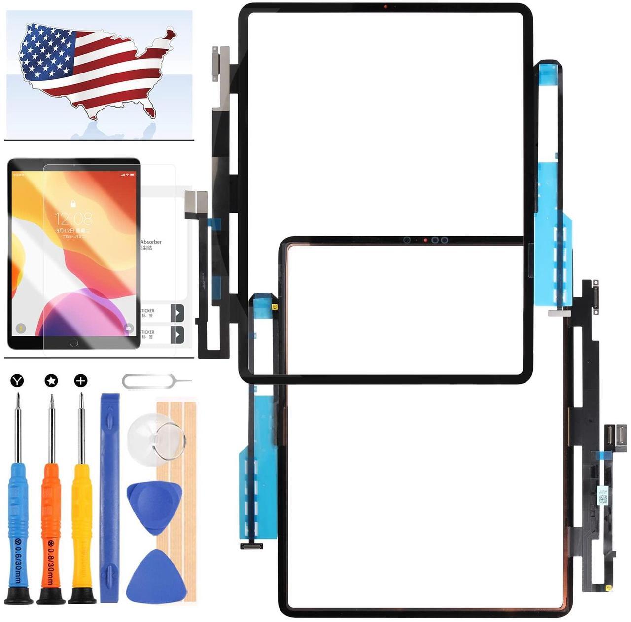 Main image of Screen Replacement for iPad Pro 12.9 3rd Gen Touch Screen Panel Digitizer Glass Repair Kits Compatible with for iPad Pro 12.9 A1876 A2014 A1895 A1983 with Tempered Glass and Tools(Not LCD)