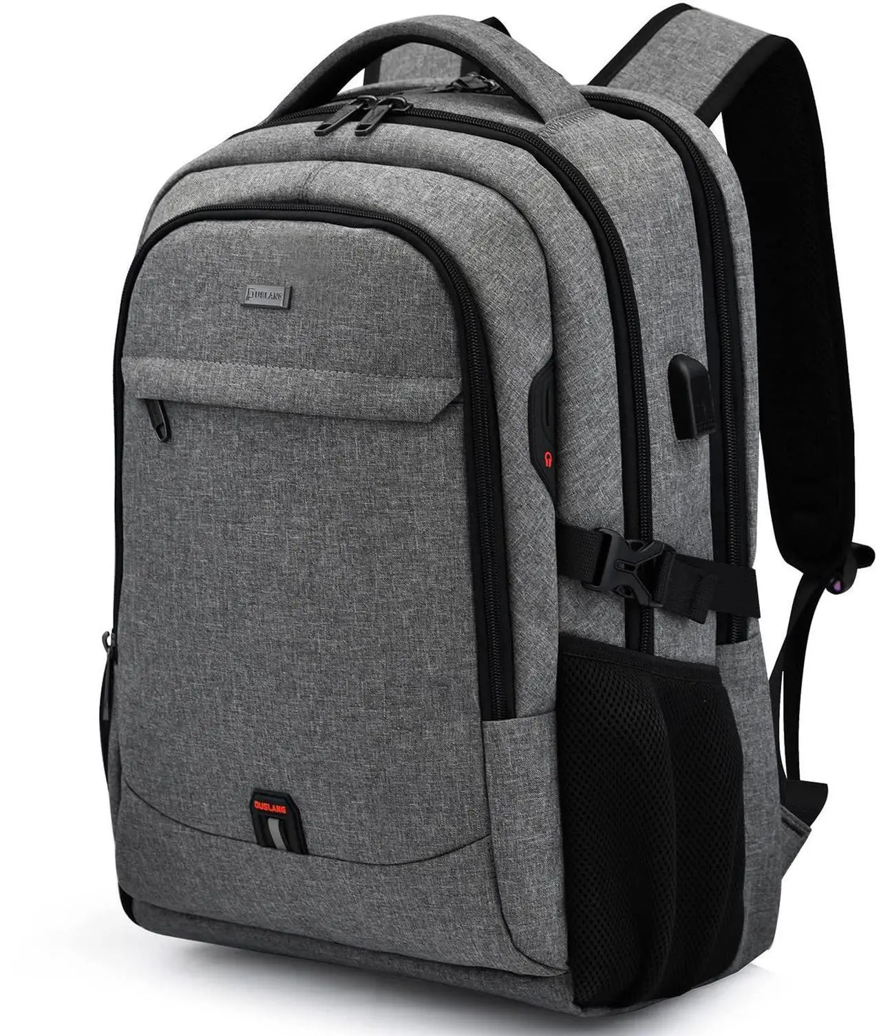 Main image of DUSLANG 17 Inch Travel Laptop Backpack Water Resistant College Backpack for Men Laptop Bag with USB Charging Port,Light Grey
