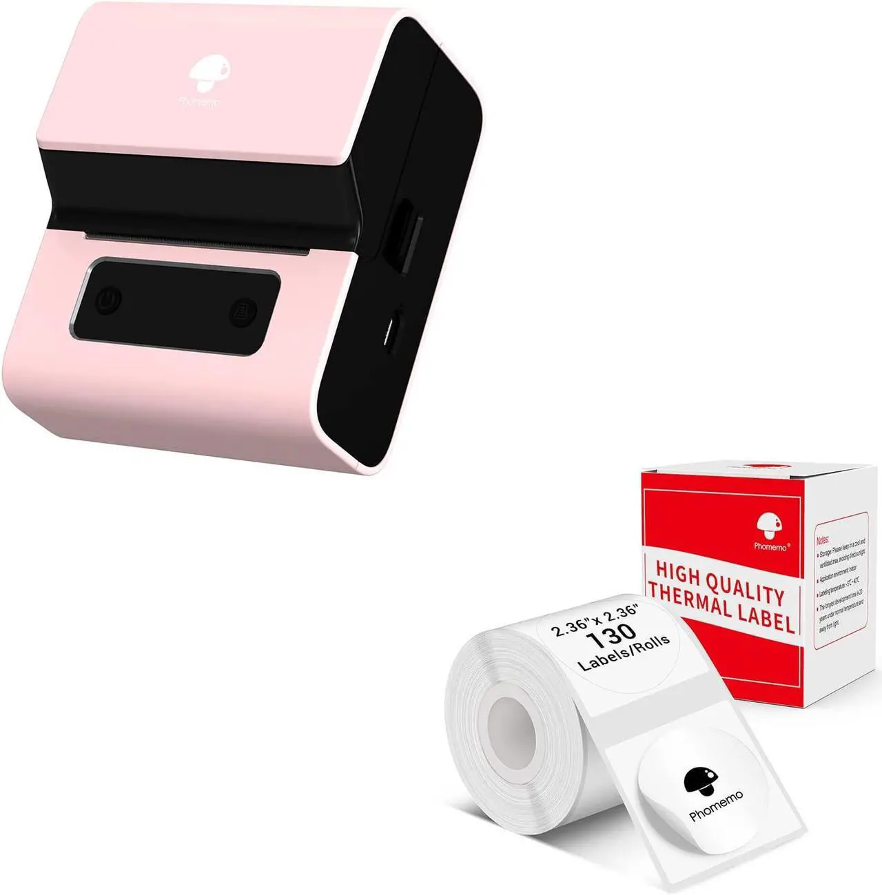 Main image of Phomemo Label Maker- M221 Label Maker Machine 3 Inch Bluetooth Thermal Barcode Printer for Small Business/Home Use, for Barcode, Address, Logo, Mailing, Stickers, Compatible with Phone & PC, Pink