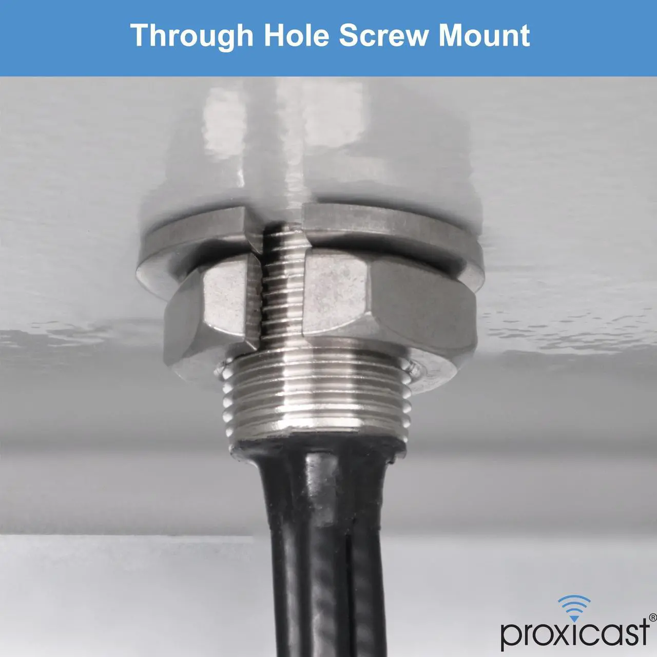 Alt view image 3 of 5 - Proxicast 4x4 MIMO 5G Antenna - Vandal Resistant Low Profile Omnidirectional Through-Hole Mount - 6 ft Coax - Black - Compatible with Cisco, Cradlepoint, Digi, MoFi & Others (ANT-121-T44-B-06)