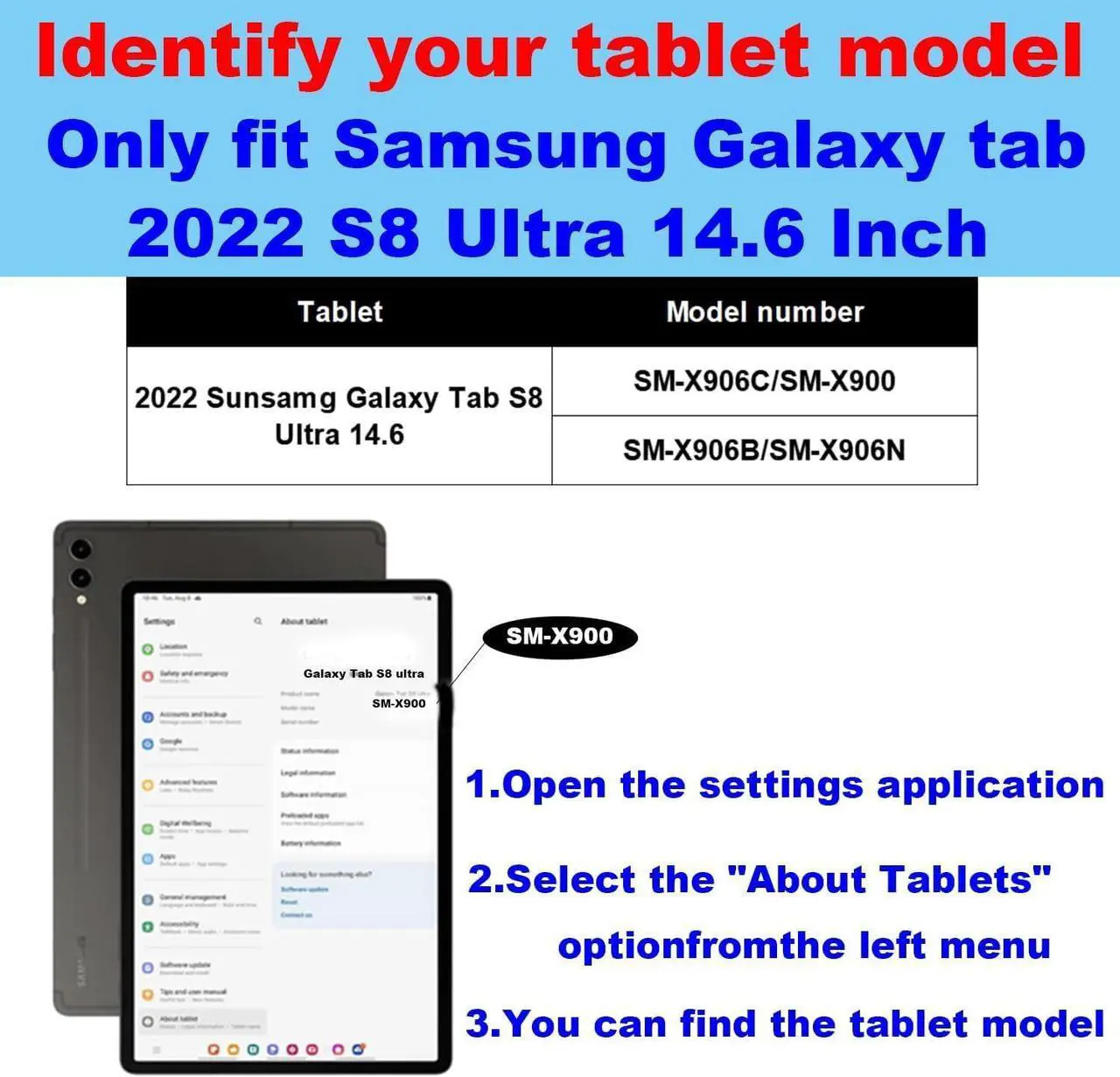 Alt view image 2 of 5 - Gexmil Genuine Leather Case for Samsung Galaxy Tab S8 Ultra 14.6 Inch with Pencil Holder,Shockproof Protective Adjustable Kickstand Smart Premium Folio Flip Tablet Cover, White