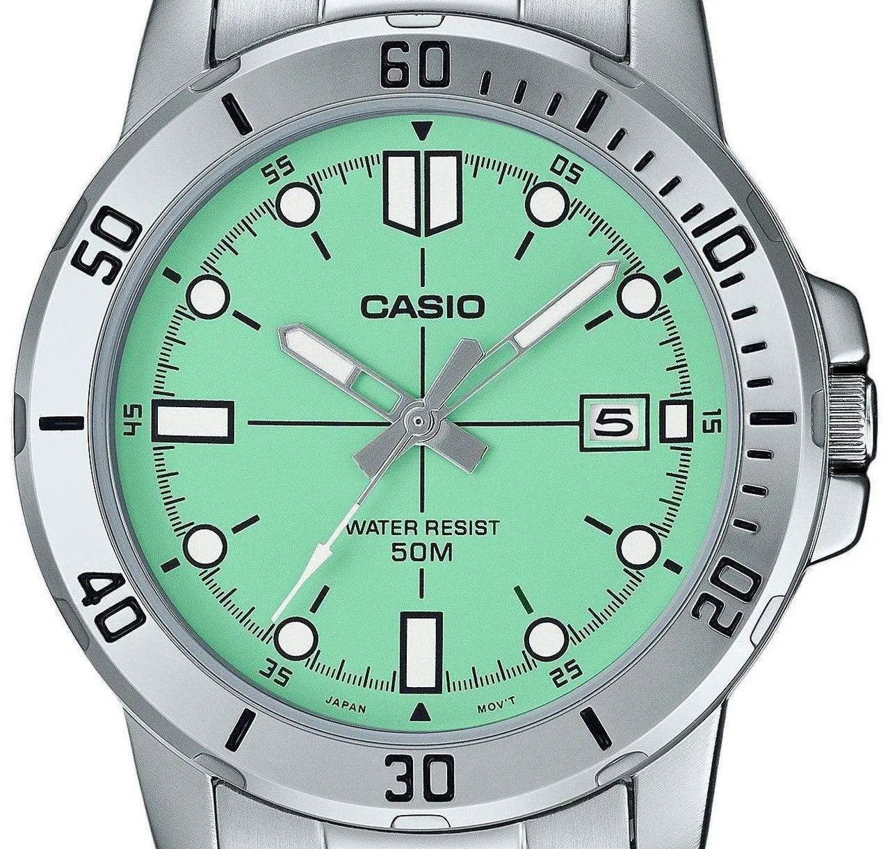 Alt view image 2 of 3 - Casio Standard Analog Mint Green Dial Sports Quartz Men's Watch MTP-VD01D-3E1V