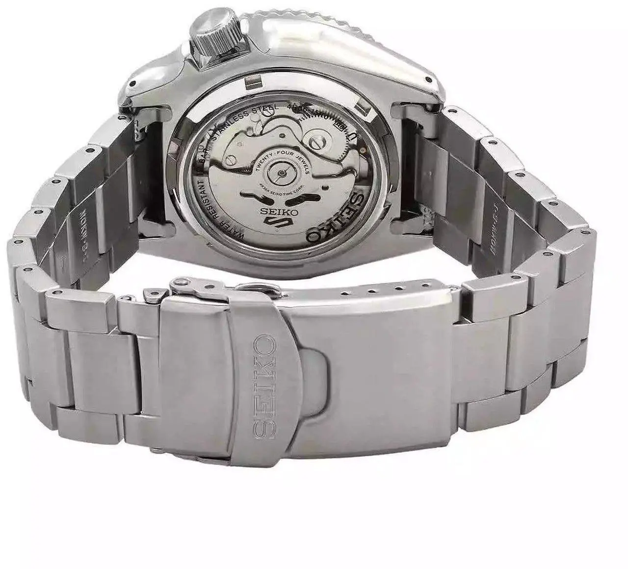 Alt view image 3 of 3 - Seiko 5 Sports Black And White Dial Automatic Sports 100M Men's Watch SRPK67K1