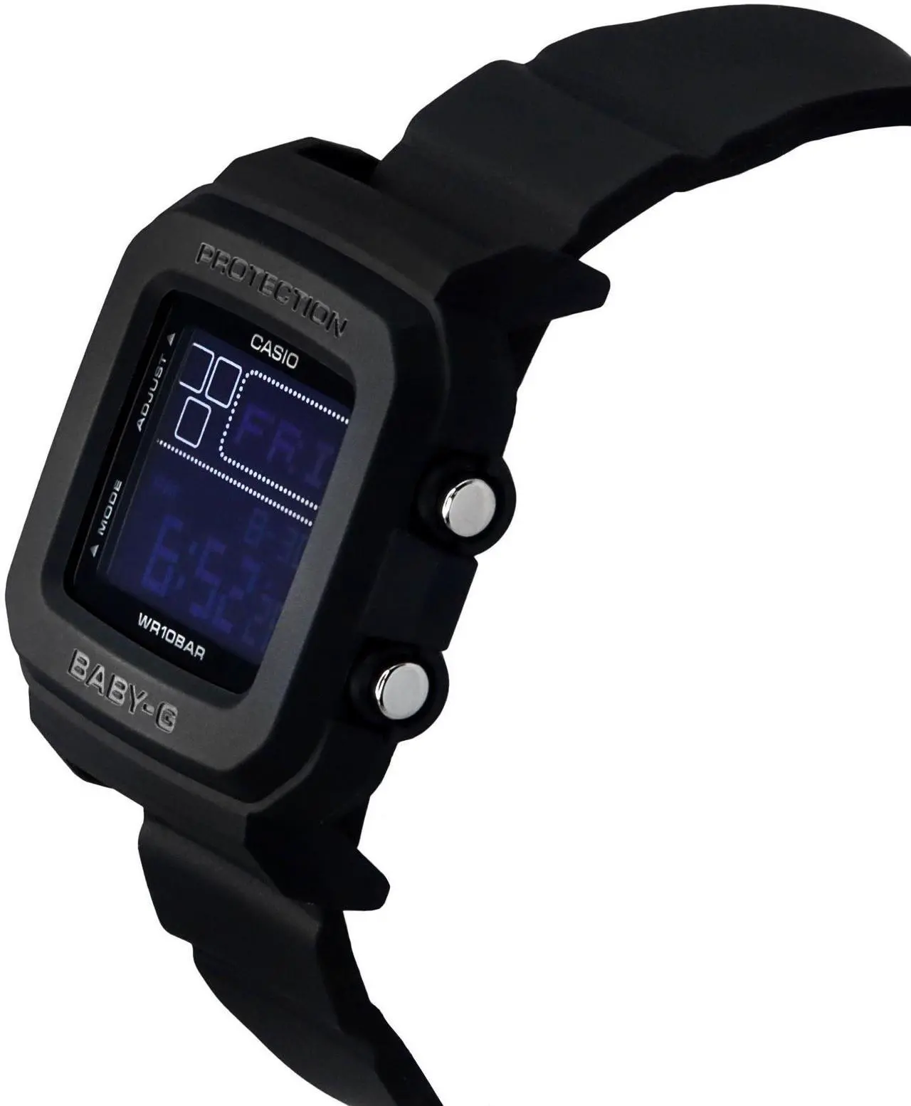 Alt view image 3 of 4 - Casio Baby-G Digital Resin Strap Black Dial Quartz BGD-10-1 100M Women's Watch