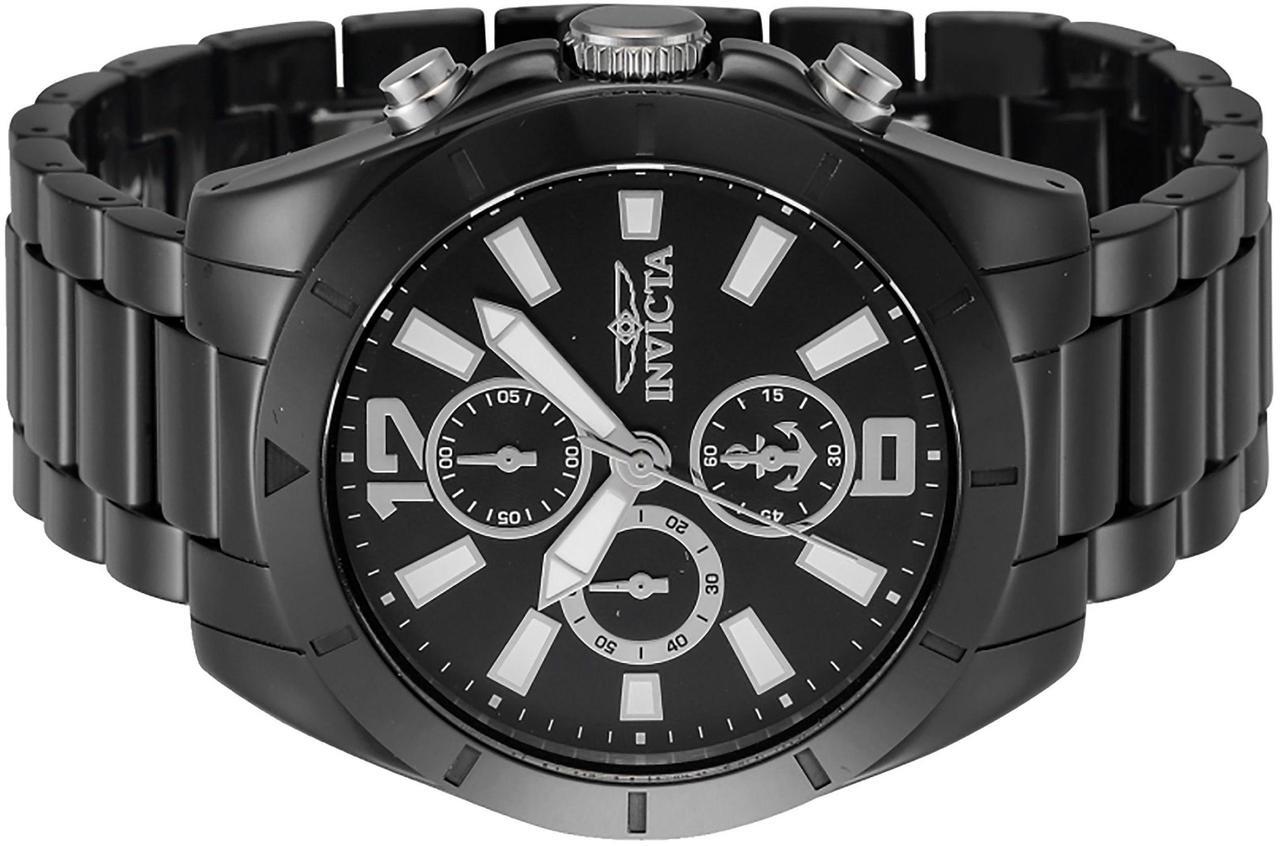 Alt view image 3 of 3 - Invicta Ocean Voyage Chronograph Black Dial 100M Men's Watch 46298