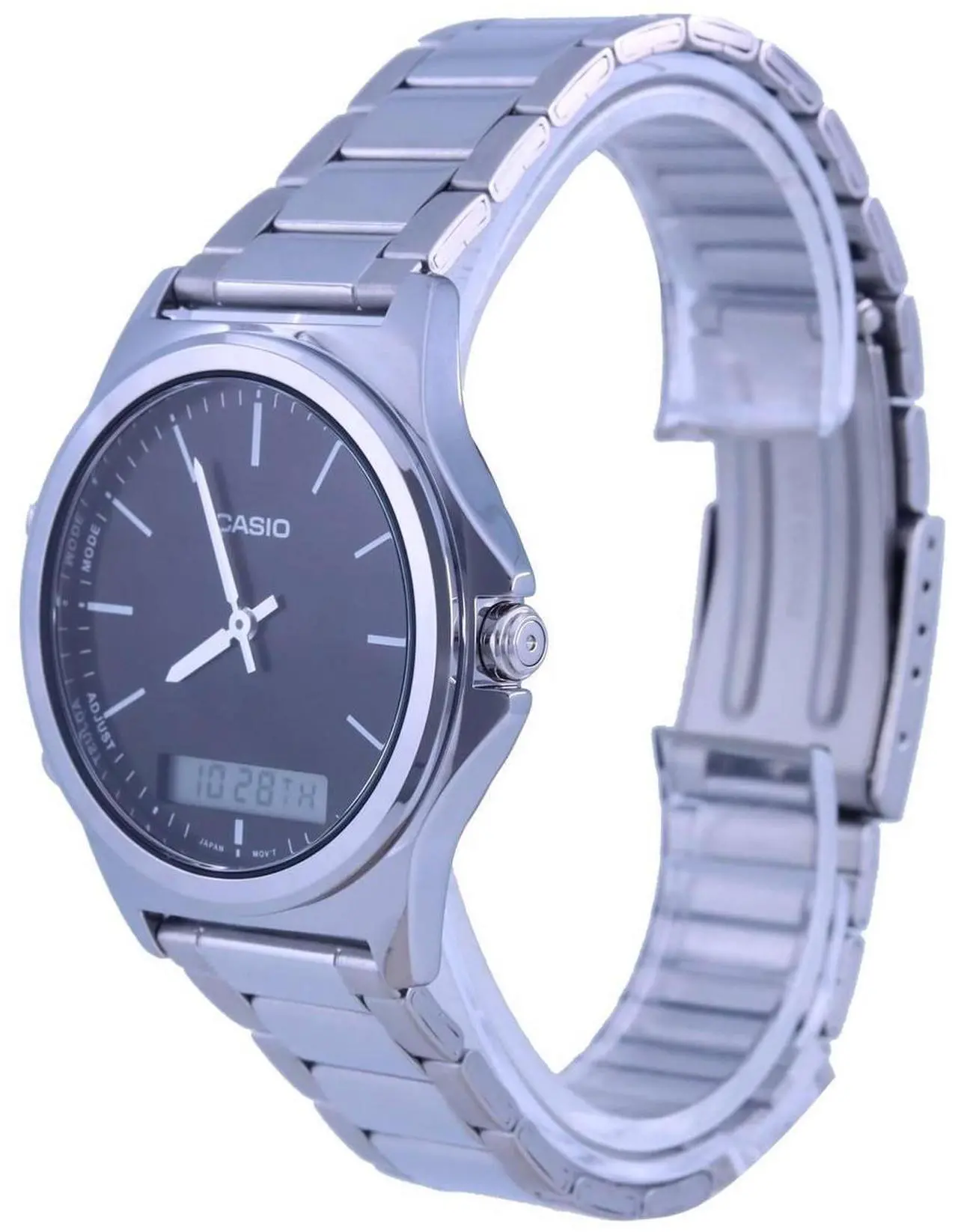 Alt view image 2 of 3 - Casio Analog Digital Black Dial Stainless Steel MTP-VC01D-1E Men's Watch