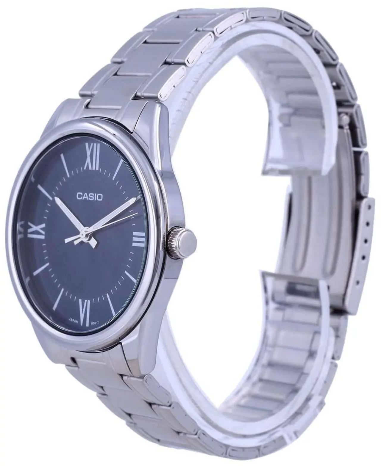 Alt view image 3 of 4 - Casio Blue Dial Stainless Steel Analog Quartz MTP-V005D-2B5 Men's Watch