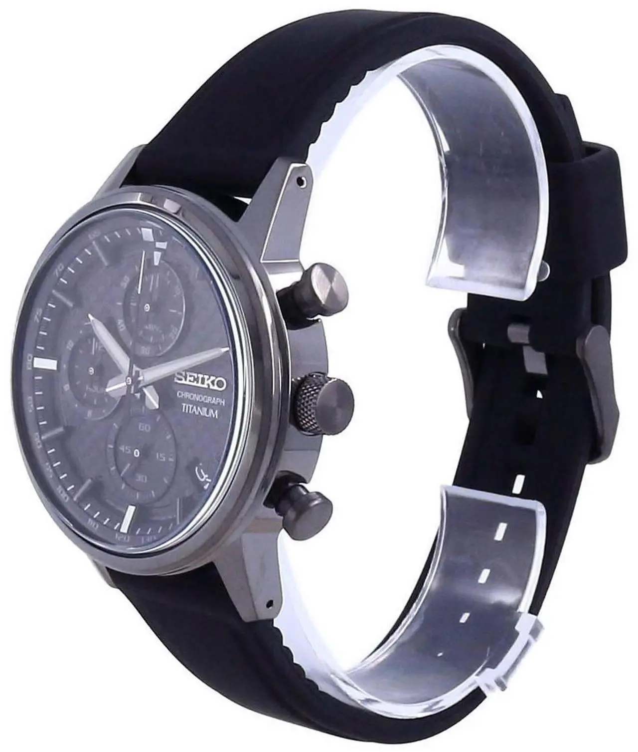 Alt view image 3 of 4 - Seiko Discover More Titanium Chronograph Quartz 100M Mens Watch SSB393P1