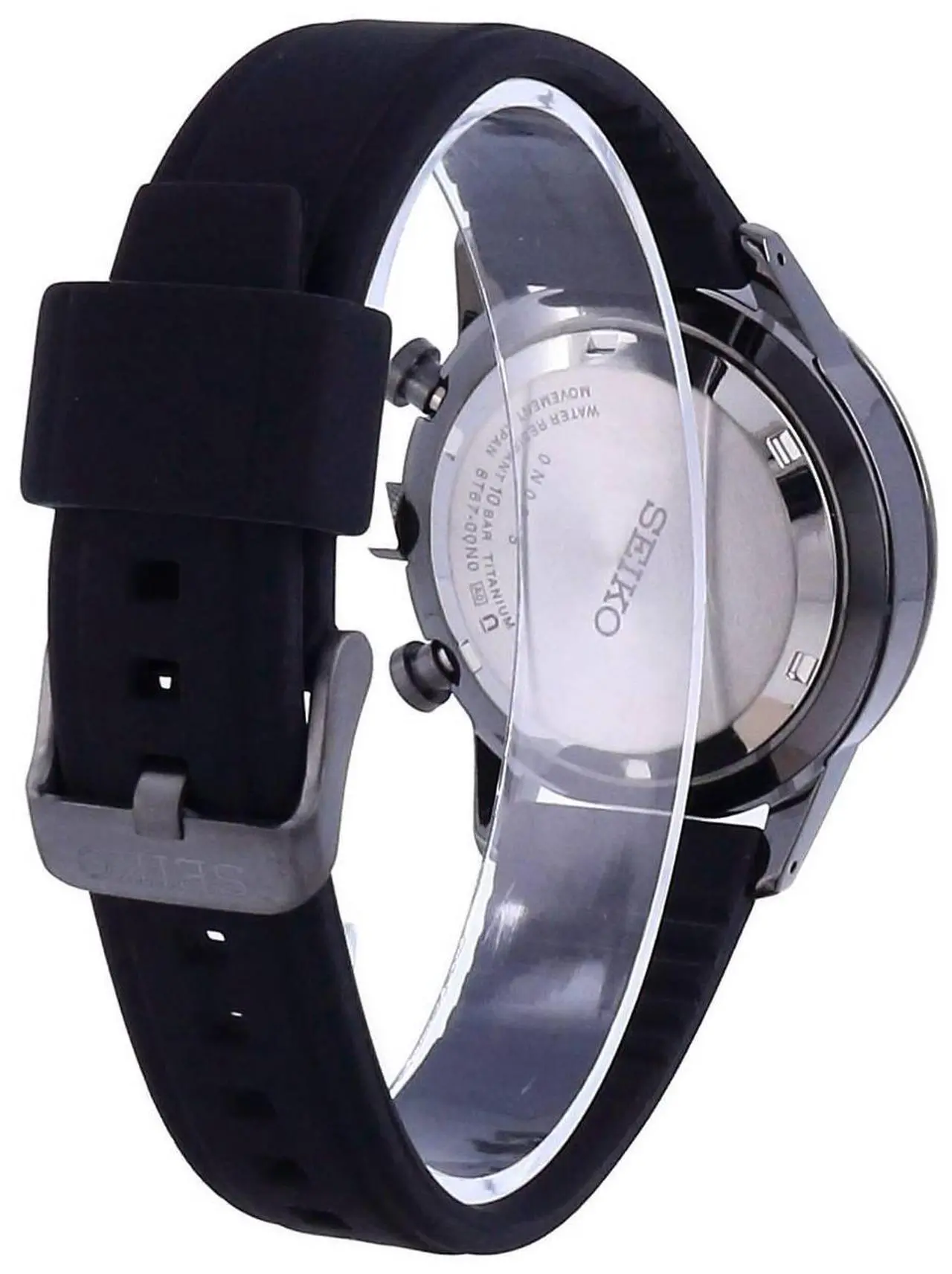 Alt view image 4 of 4 - Seiko Discover More Titanium Chronograph Quartz 100M Mens Watch SSB393P1