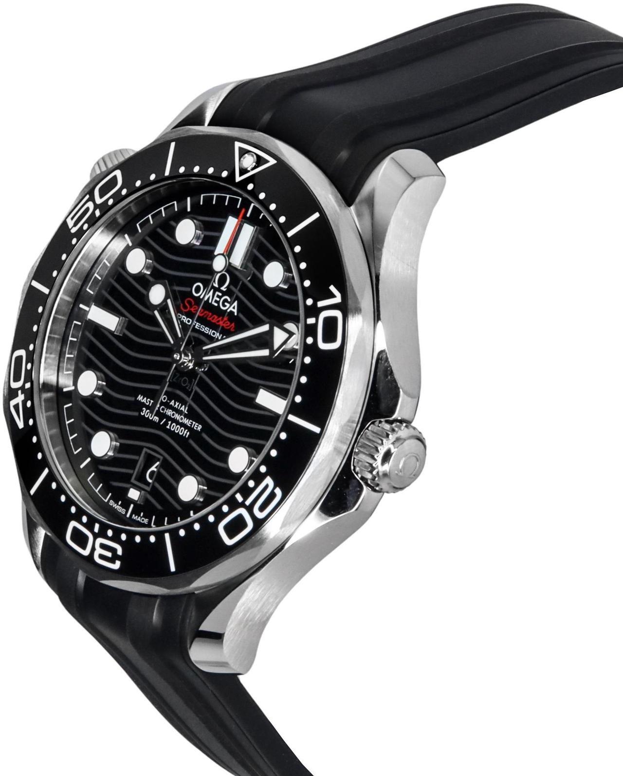 Alt view image 3 of 4 - Omega Black Dial Automatic Diver's 300M Men's Watch 210.32.42.20.01.001
