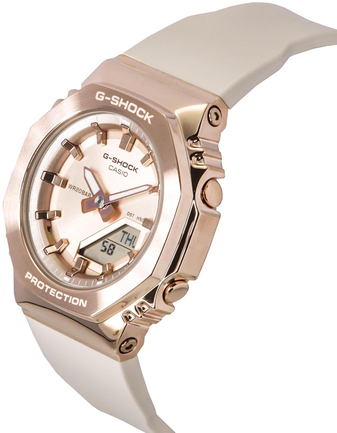 Alt view image 4 of 5 - Casio G-Shock Rose Gold Dial Quartz Sports 200M Women's Watch GM-S2110PG-4A