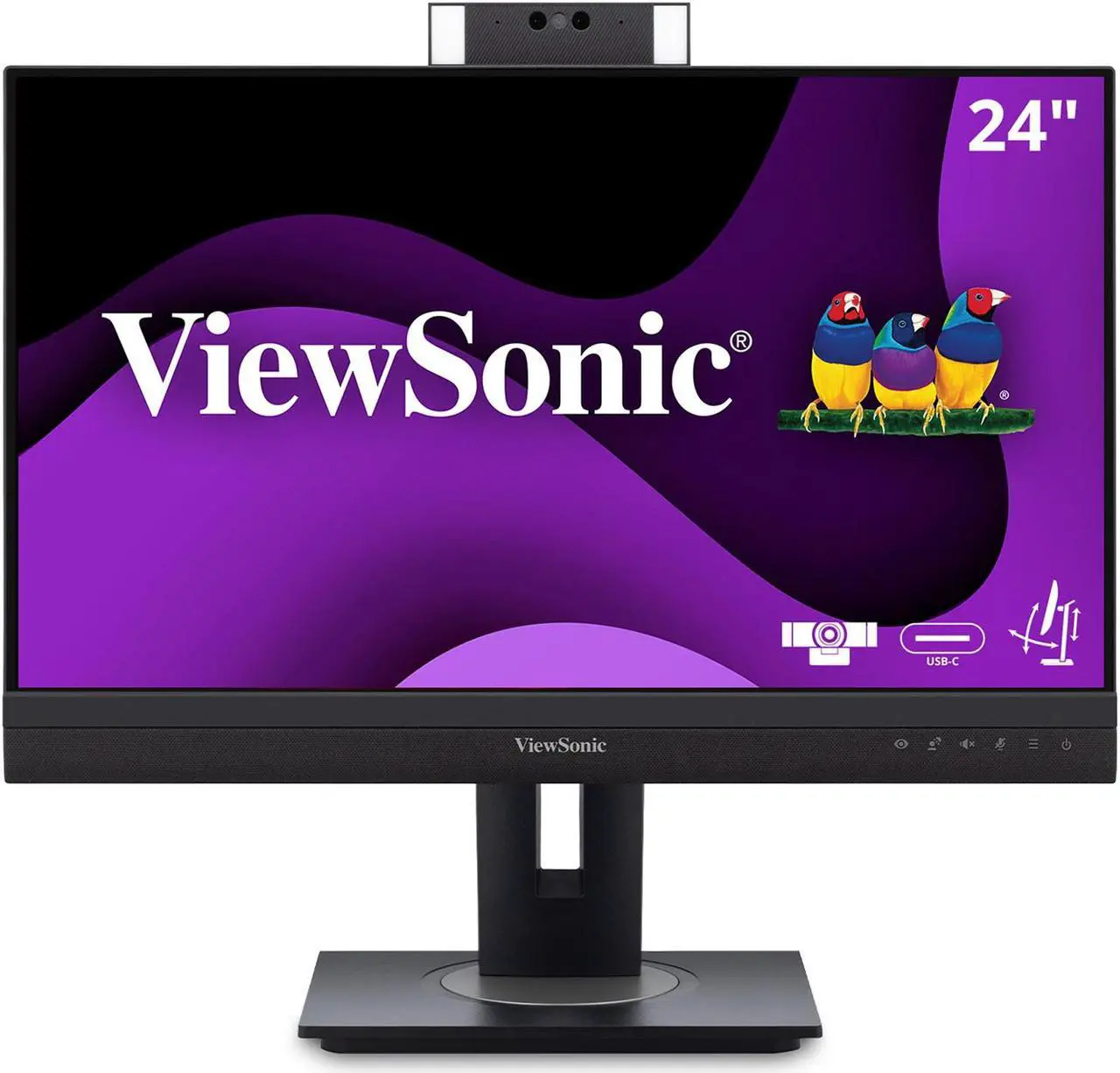 Main image of ViewSonic VG2457V 24 Inch 1080p Video Conference Docking Monitor with Windows Hello Compatible IR Webcam, Advanced Ergonomics, and 90W USB C for Home and Office