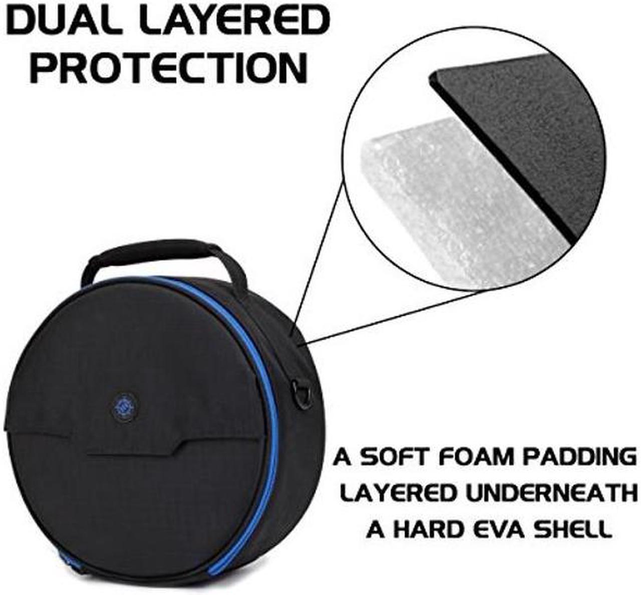 Alt view image 5 of 5 - ENHANCE Portable Headphone Case for Wired & Wireless Headsets - Universal Headset Case Compatible with PlayStation, Beats, Bose & Gaming Headphones - Accessory Storage, Strap & Carrying Handle - Blue
