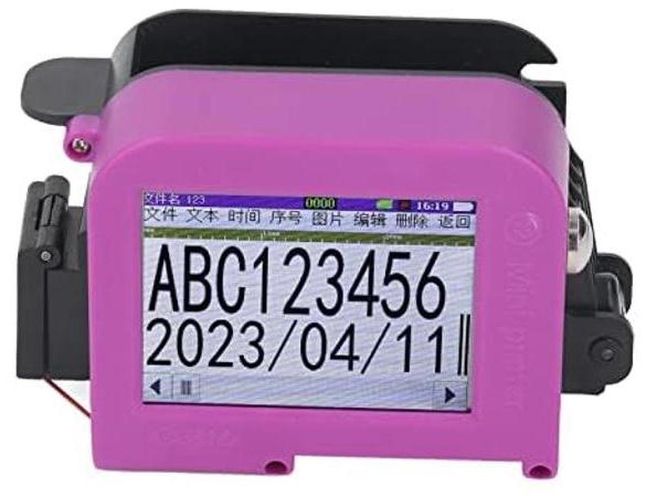 Alt view image 2 of 5 - Focket Handheld Inkjet Coder, 1200mAh LED Color Date Barcode Hand Printer for Logo Date Label, Supports 100 Languages, No Cartridge Included