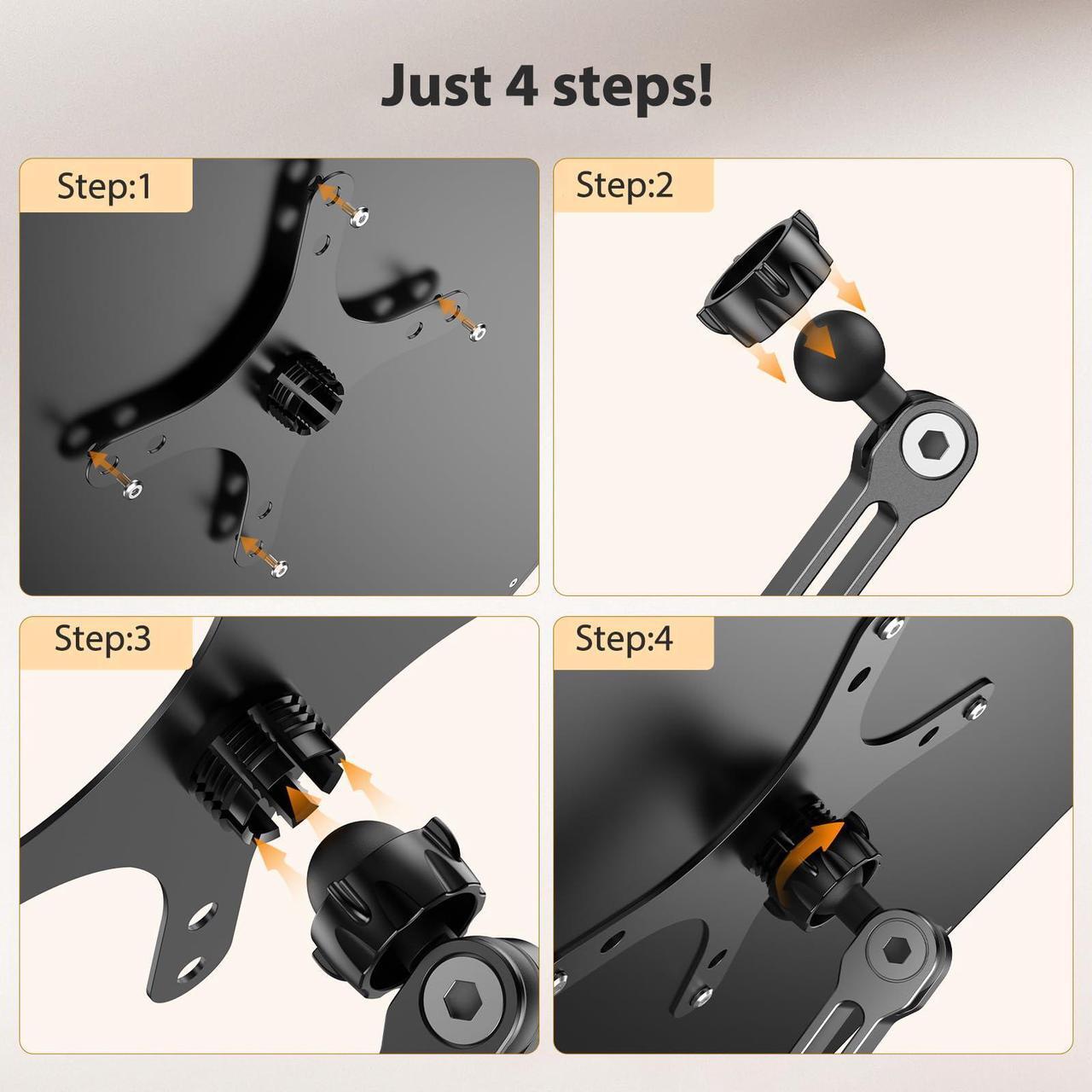 Alt view image 4 of 5 - UPERFECT 75mm VESA Mount Monitor Stand - Foldable Small Monitor Stand for 15.6" 16" 17" 17.3" inch Portable Monitor, Tabletop, Portable, Mobile Display Arm Stand Lay Flat Support VESA 75 * 75mm