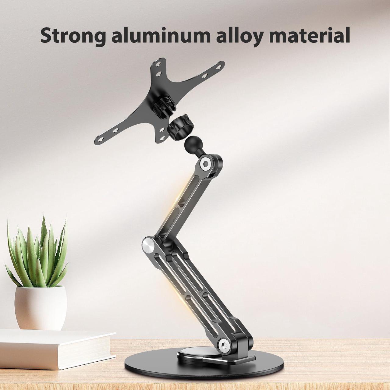 Alt view image 2 of 5 - UPERFECT 75mm VESA Mount Monitor Stand - Foldable Small Monitor Stand for 15.6" 16" 17" 17.3" inch Portable Monitor, Tabletop, Portable, Mobile Display Arm Stand Lay Flat Support VESA 75 * 75mm