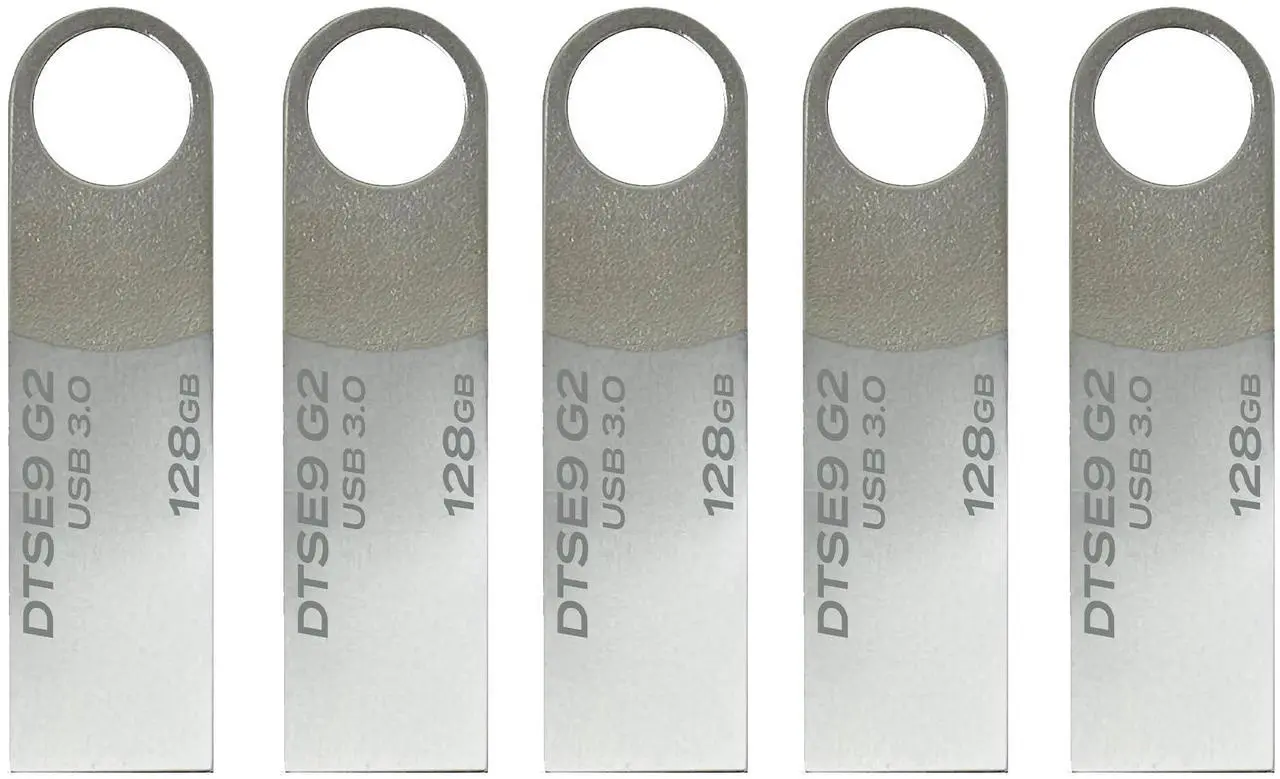 Main image of KeySmart 5 Pack 128GB USB Flash Drive - Bulk USB 3.0 with 128 GB Storage, Fits in Any Keychain and Compatible with Key Smart Original Key Organizer
