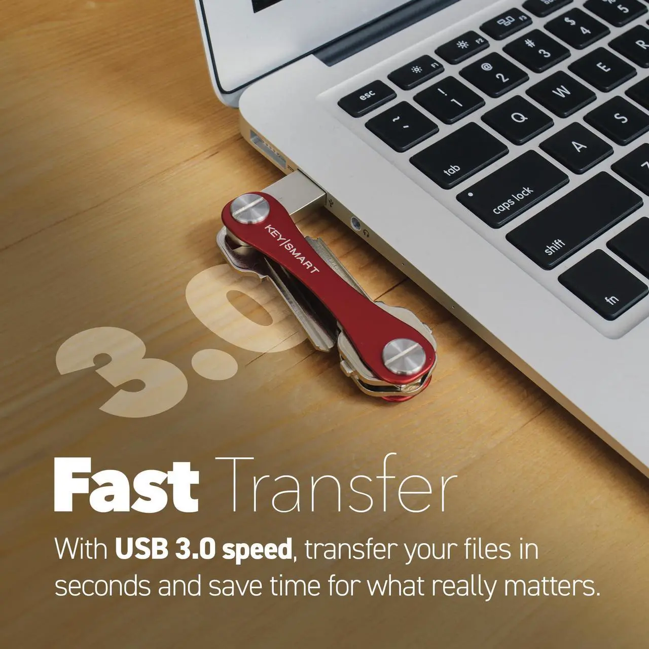 Alt view image 3 of 5 - KeySmart 5 Pack 128GB USB Flash Drive - Bulk USB 3.0 with 128 GB Storage, Fits in Any Keychain and Compatible with Key Smart Original Key Organizer