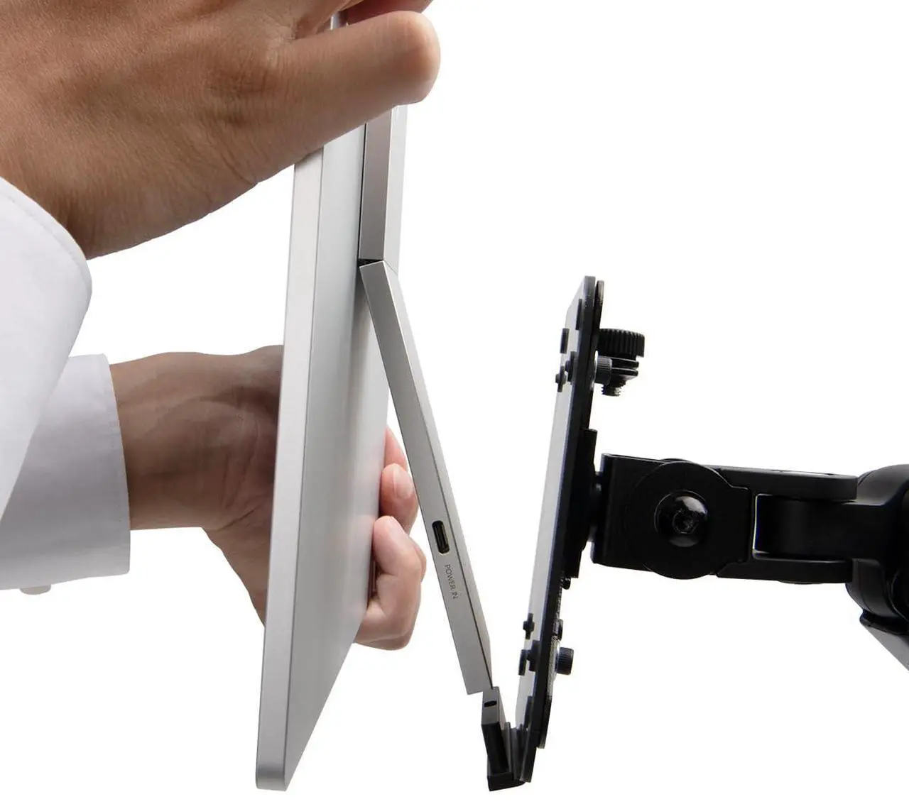 Alt view image 4 of 5 - SOTSU FlipAction Touch 14" Portable Monitor & VESA Mount Adapter Combo(Metallic Gray)